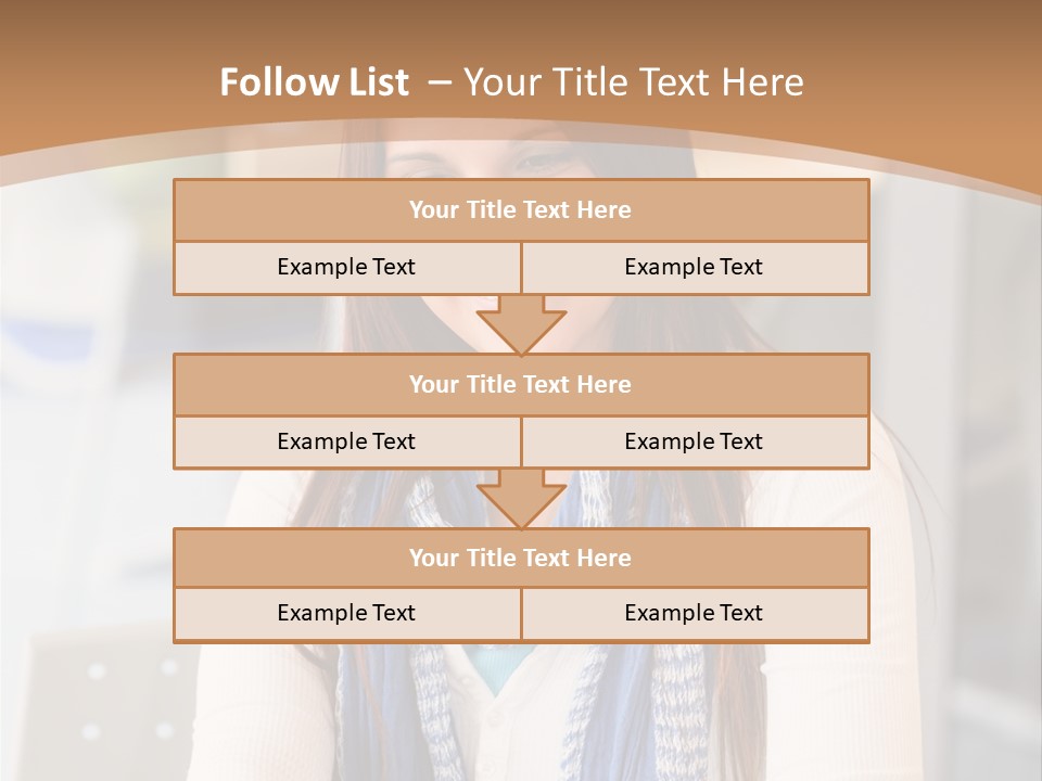 Looking Happy White PowerPoint Template