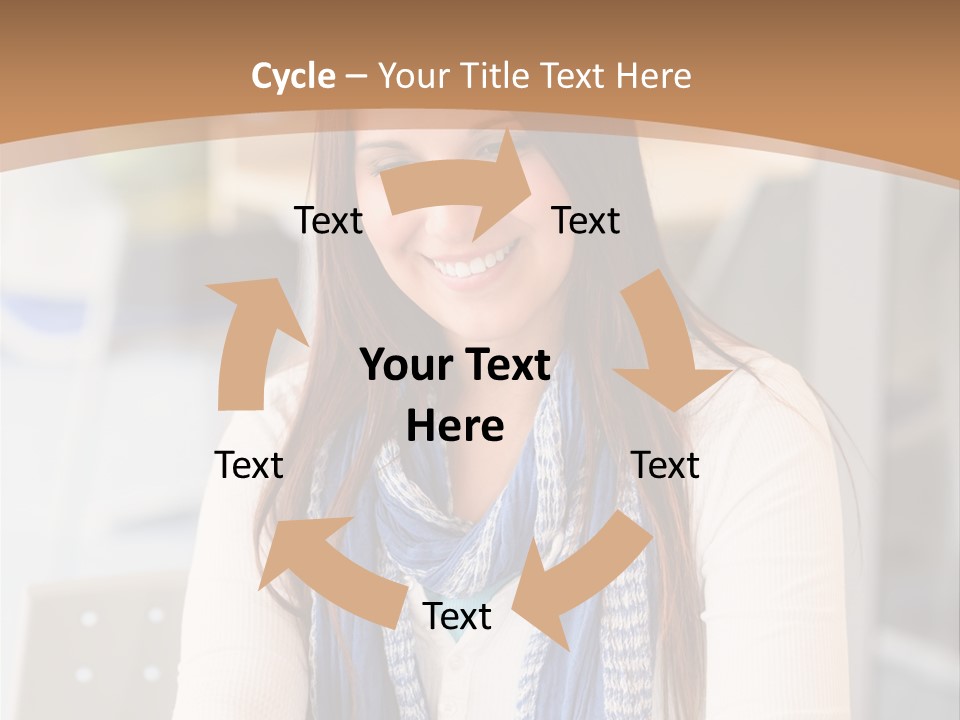 Looking Happy White PowerPoint Template