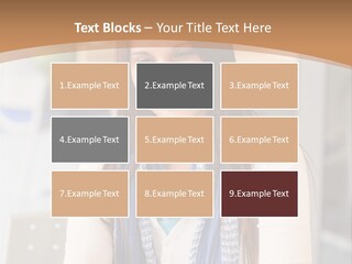 Looking Happy White PowerPoint Template