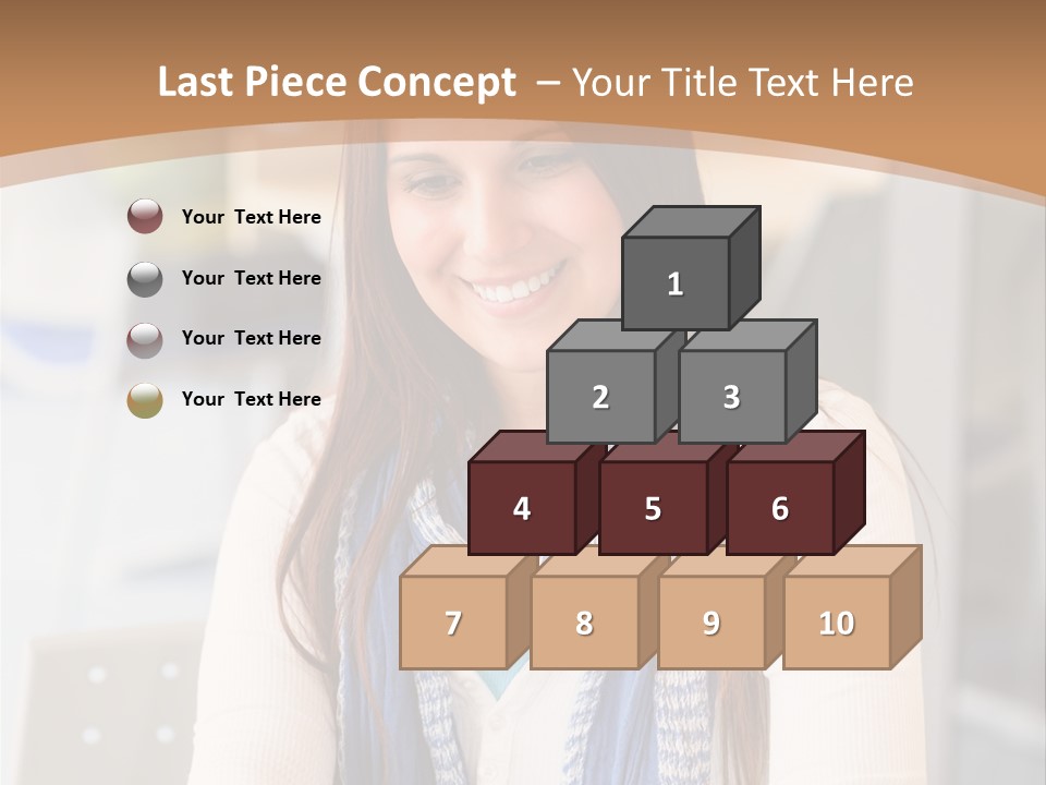 Looking Happy White PowerPoint Template