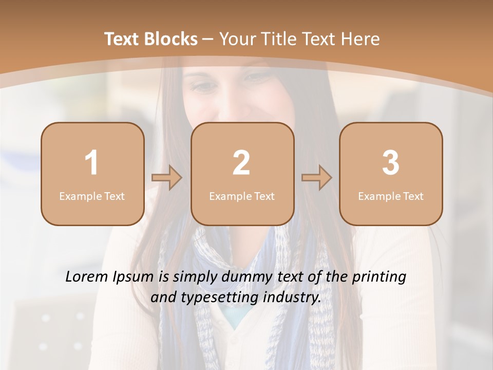 Looking Happy White PowerPoint Template
