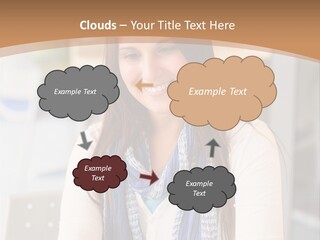 Looking Happy White PowerPoint Template