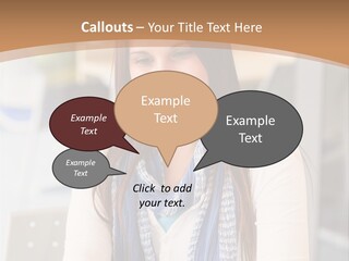 Looking Happy White PowerPoint Template