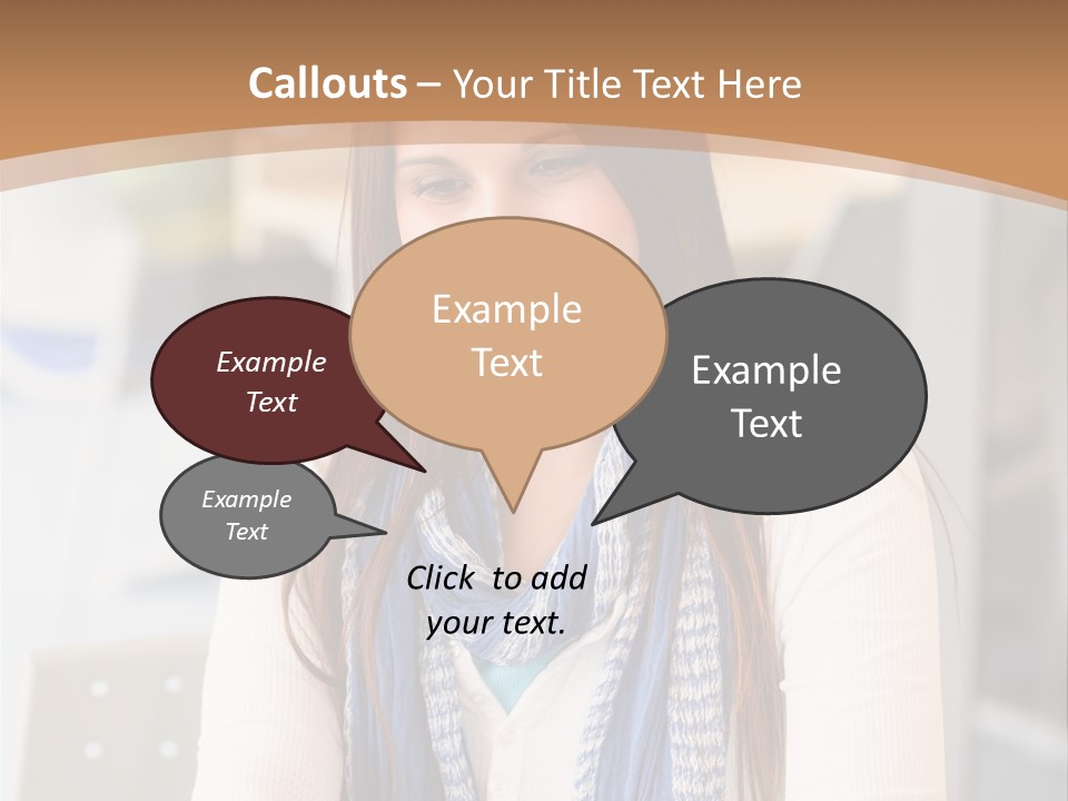 Looking Happy White PowerPoint Template