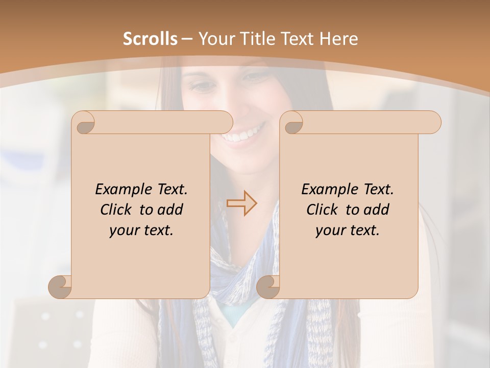 Looking Happy White PowerPoint Template