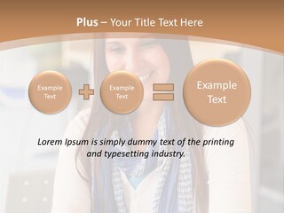 Looking Happy White PowerPoint Template