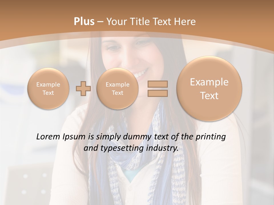 Looking Happy White PowerPoint Template