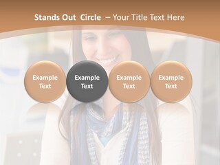Looking Happy White PowerPoint Template