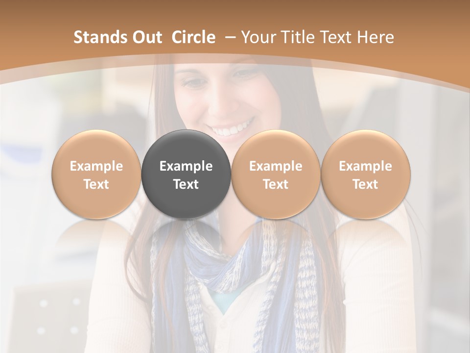 Looking Happy White PowerPoint Template
