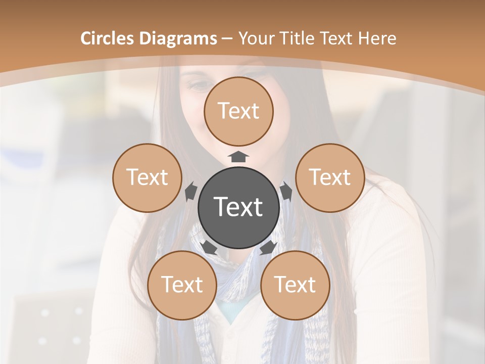 Looking Happy White PowerPoint Template