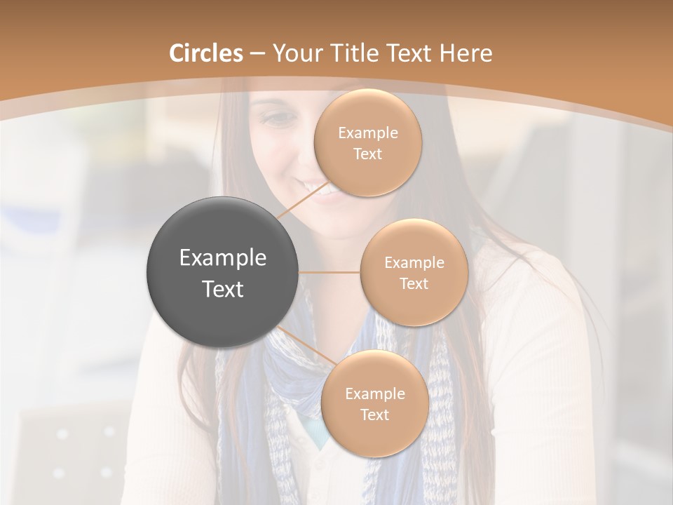Looking Happy White PowerPoint Template