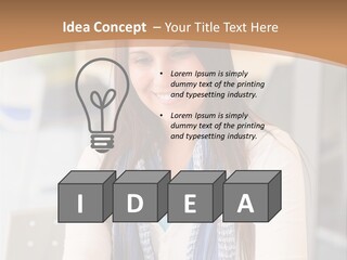 Looking Happy White PowerPoint Template