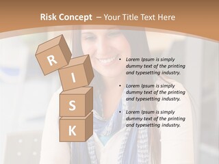 Looking Happy White PowerPoint Template