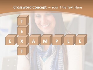 Looking Happy White PowerPoint Template