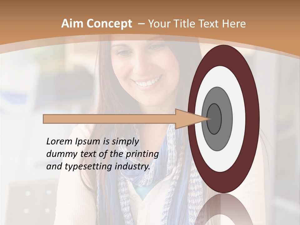 Looking Happy White PowerPoint Template