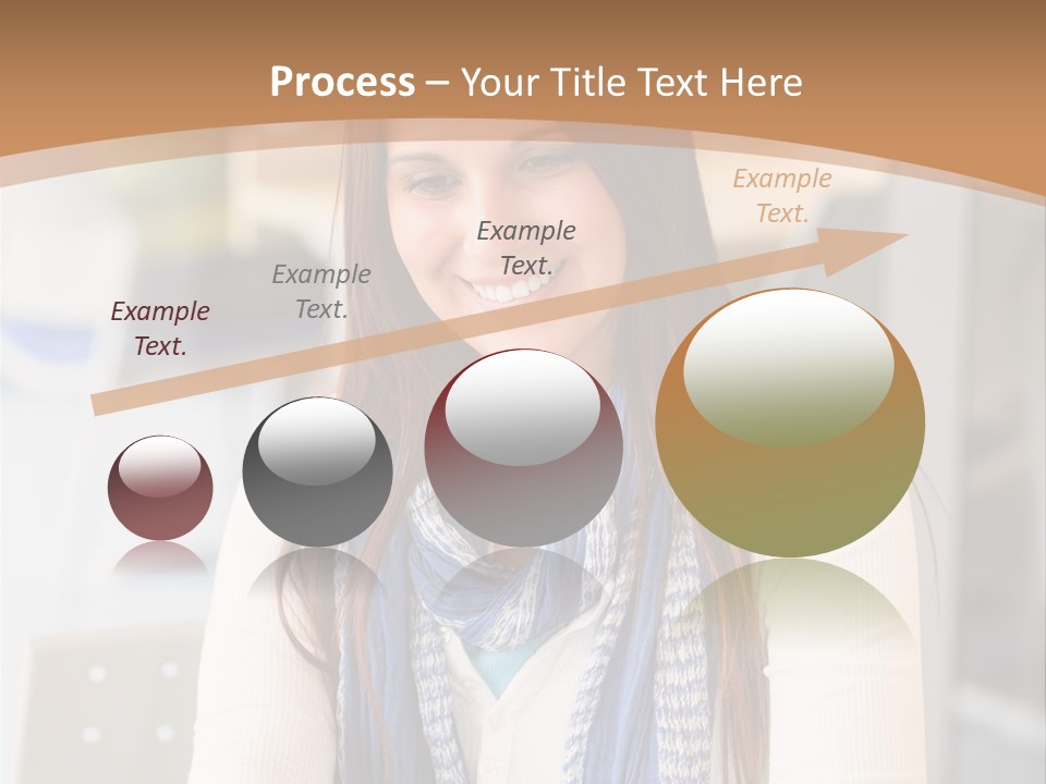 Looking Happy White PowerPoint Template