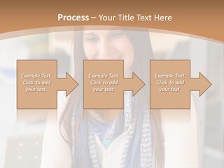 Looking Happy White PowerPoint Template