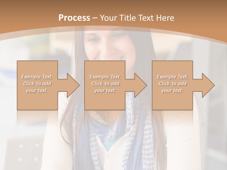 Looking Happy White PowerPoint Template
