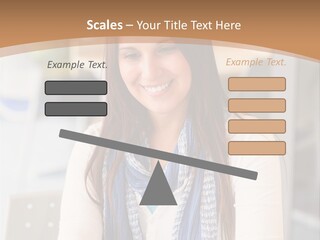 Looking Happy White PowerPoint Template