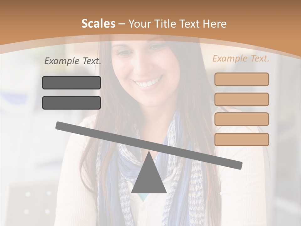 Looking Happy White PowerPoint Template