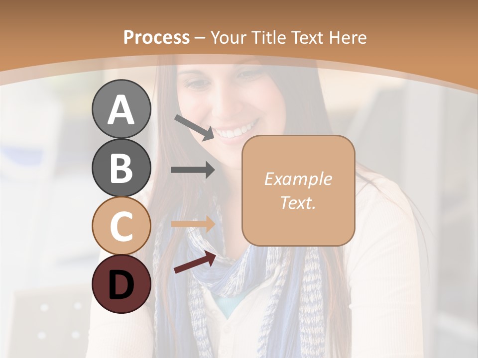 Looking Happy White PowerPoint Template