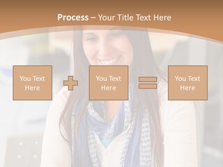 Looking Happy White PowerPoint Template