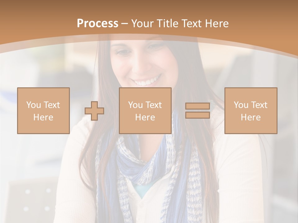 Looking Happy White PowerPoint Template