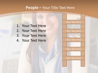 Looking Happy White PowerPoint Template