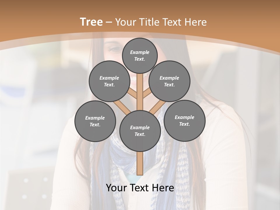 Looking Happy White PowerPoint Template