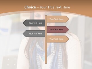 Looking Happy White PowerPoint Template