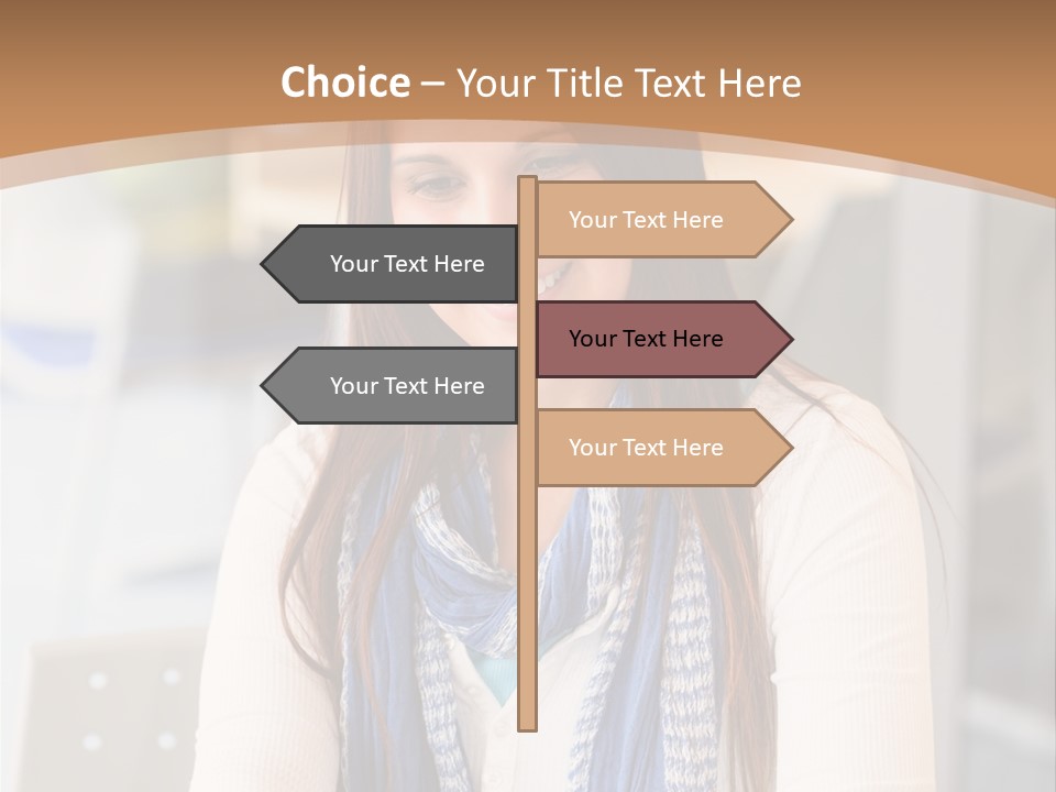 Looking Happy White PowerPoint Template