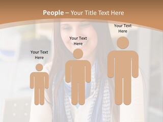 Looking Happy White PowerPoint Template