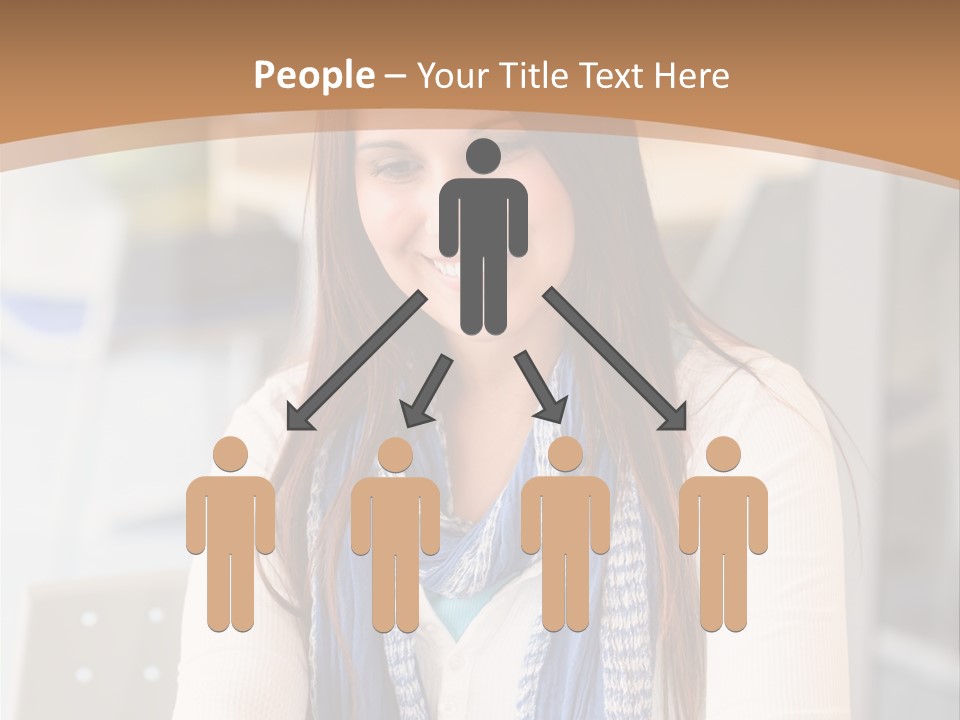Looking Happy White PowerPoint Template