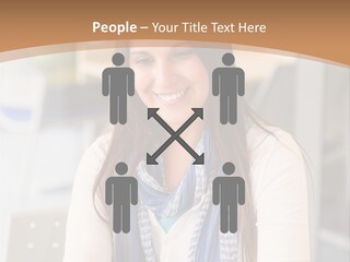 Looking Happy White PowerPoint Template