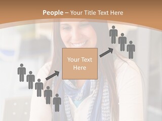 Looking Happy White PowerPoint Template