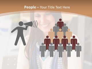 Looking Happy White PowerPoint Template