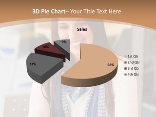 Looking Happy White PowerPoint Template