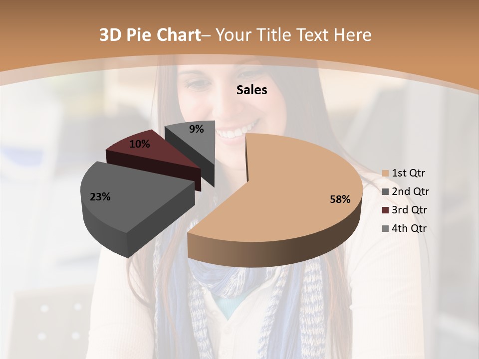 Looking Happy White PowerPoint Template