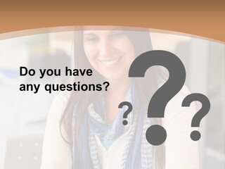 Looking Happy White PowerPoint Template