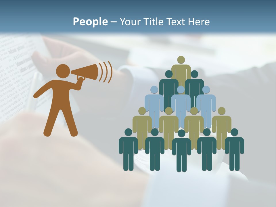 Employer Sitting Publishing PowerPoint Template