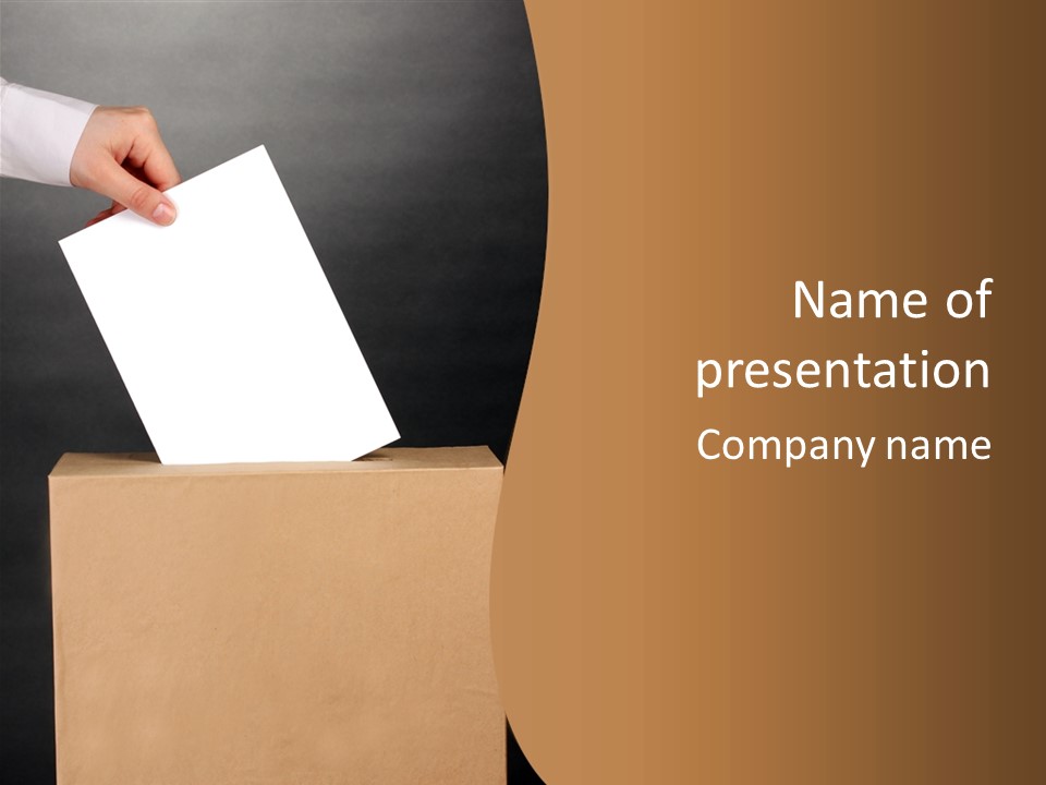 Referendum White Secrecy PowerPoint Template