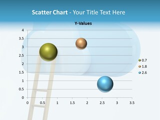 A Ladder Leading Up To A Cloud With A Ladder PowerPoint Template