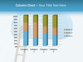 A Ladder Leading Up To A Cloud With A Ladder PowerPoint Template