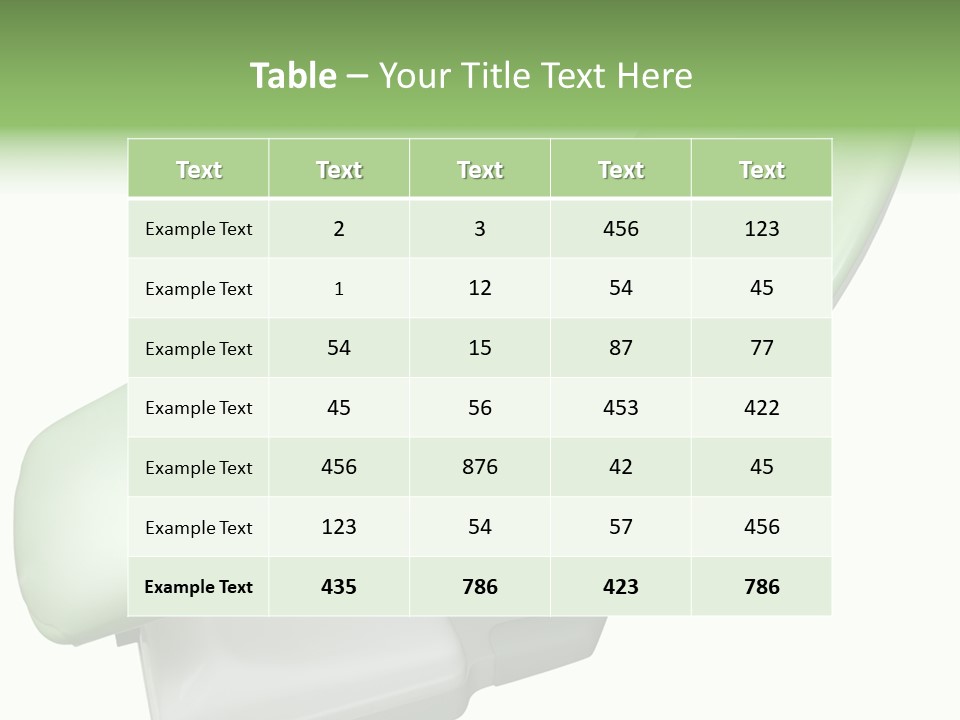 Dentistry Chair Clinic PowerPoint Template
