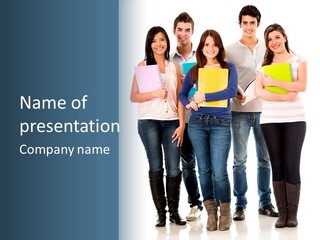 Content Education Students PowerPoint Template