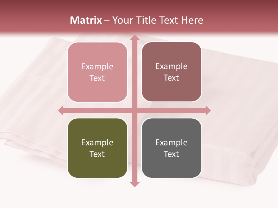 White Background Bedding Bed Sheet PowerPoint Template