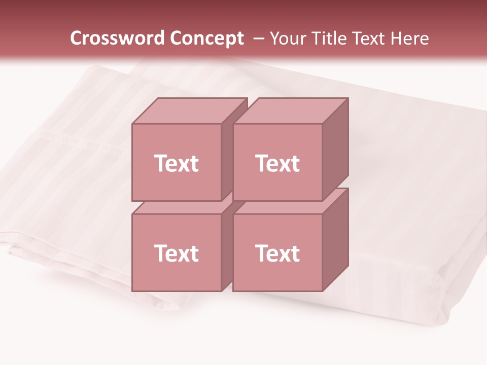 White Background Bedding Bed Sheet PowerPoint Template