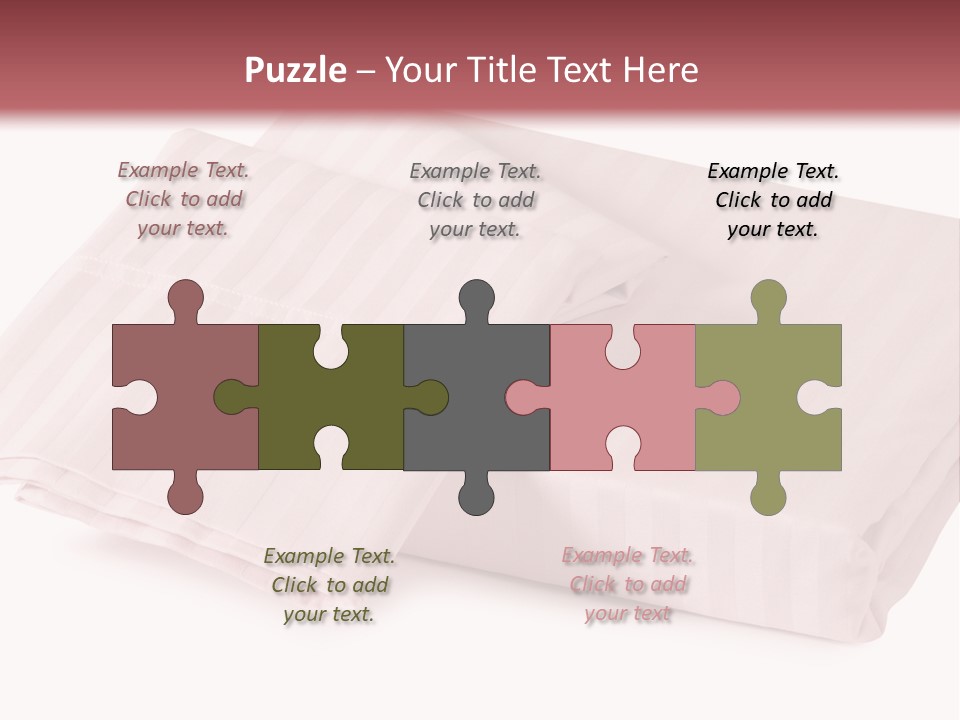 White Background Bedding Bed Sheet PowerPoint Template