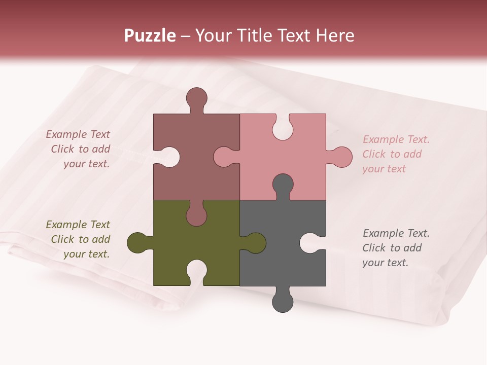 White Background Bedding Bed Sheet PowerPoint Template