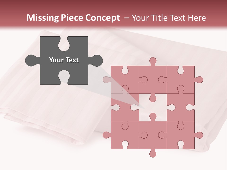 White Background Bedding Bed Sheet PowerPoint Template